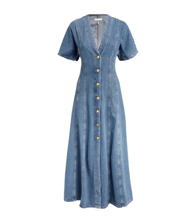 Ganni Ganni Denim Maxi Dress