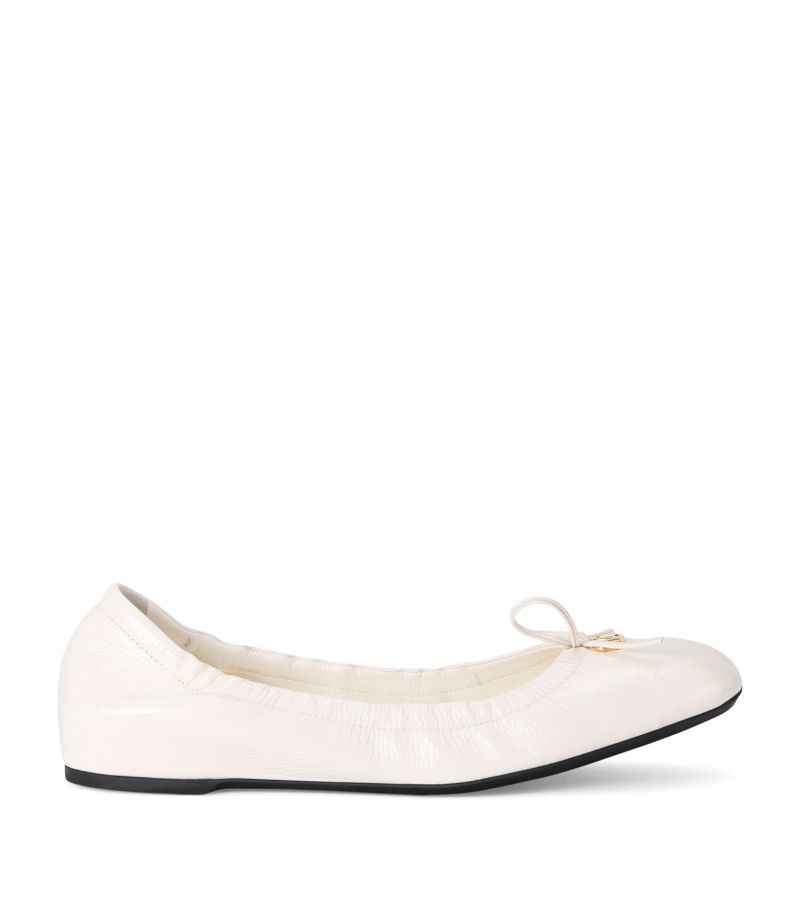 VALENTINO GARAVANI Valentino Garavani Leather Vlogo Ballerina Flats