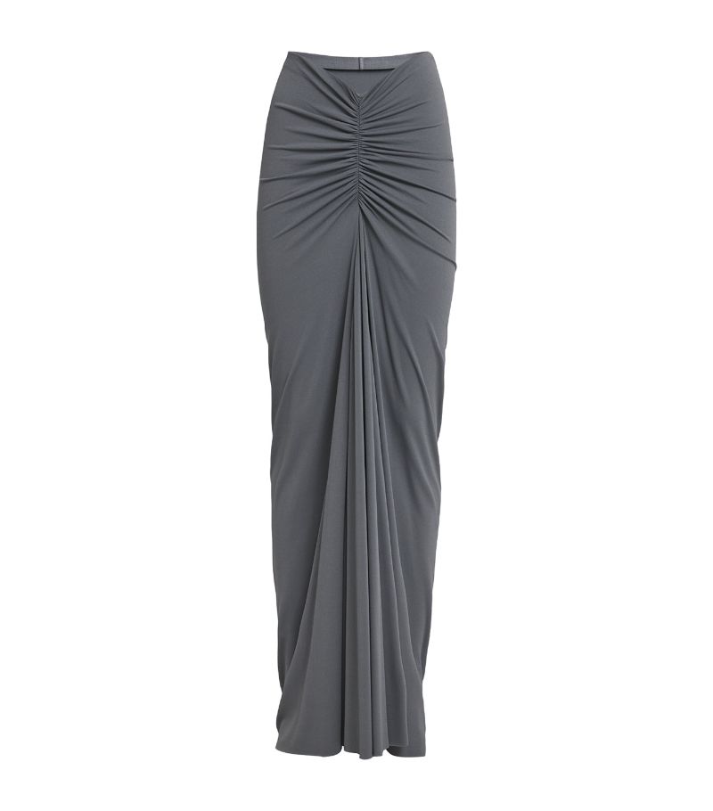 Rick Owens Rick Owens Ruched Poppy Maxi Skirt