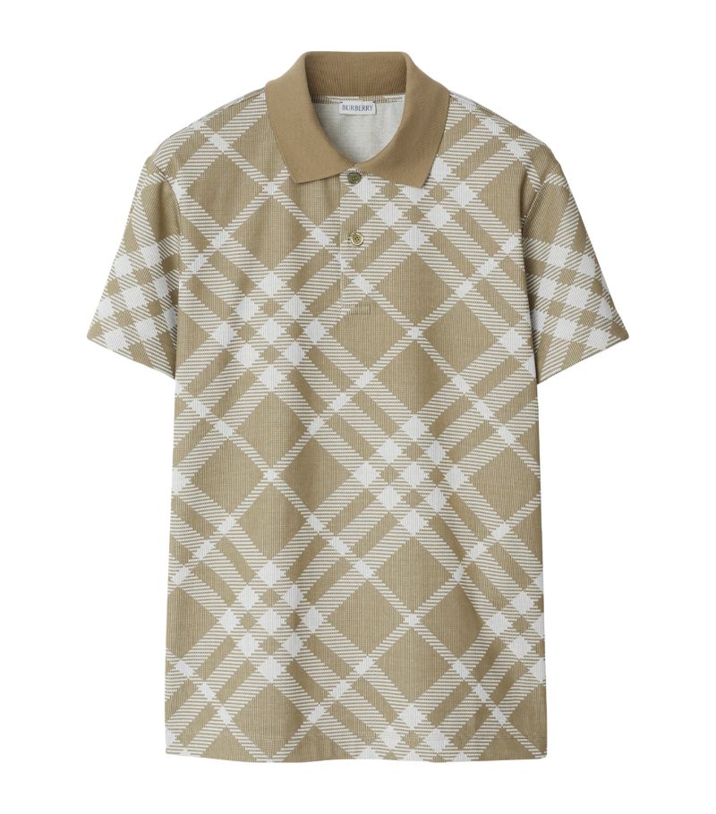 Burberry Burberry Cotton-Blend Check Polo Shirt