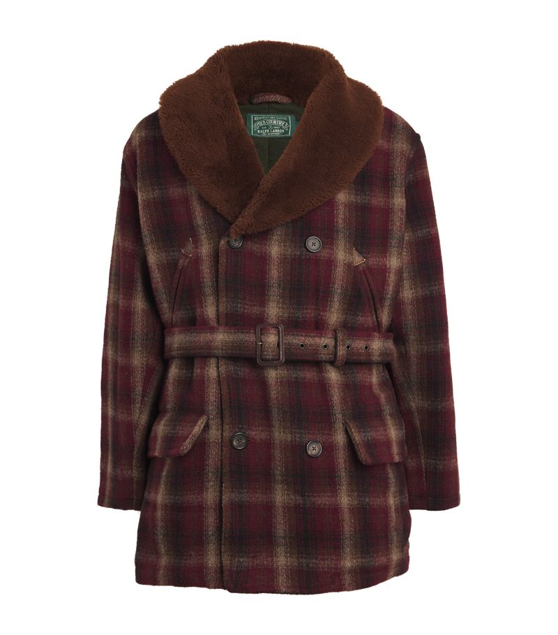 Polo Ralph Lauren Polo Ralph Lauren Plaid Shearling-Collar Ranch Jacket