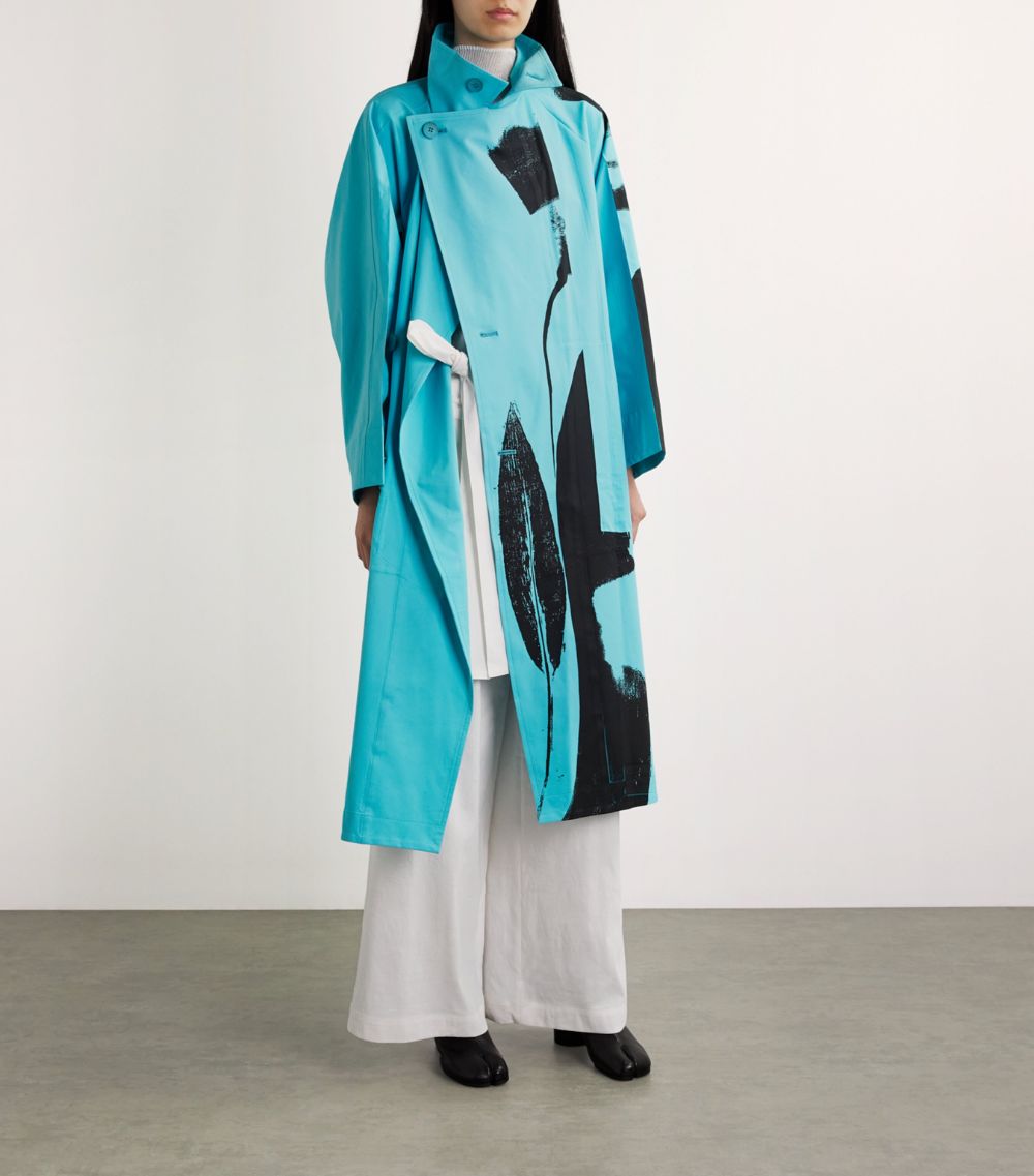 Issey Miyake Issey Miyake Printed Physiotype Trench Coat