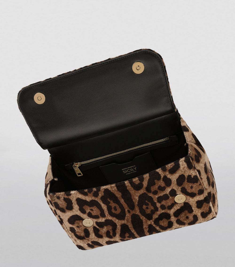 Dolce & Gabbana Dolce & Gabbana Leopard Print Top-Handle Bag