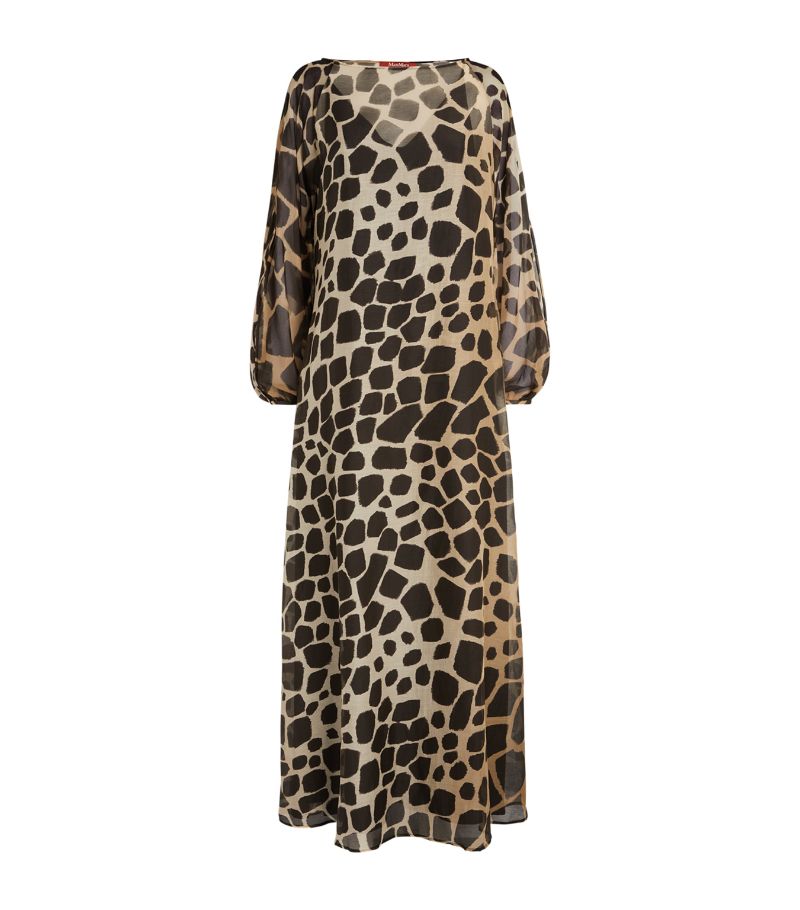 Max Mara Max Mara Cotton-Silk Animal Print Dress