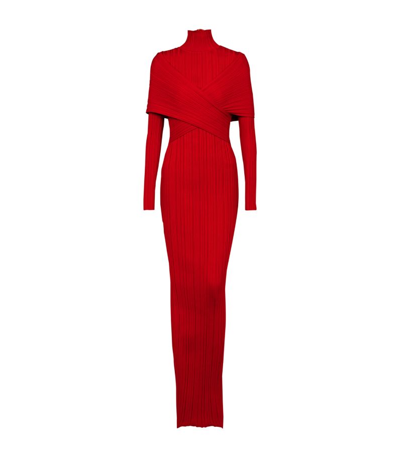 Balmain Balmain Pleated Maxi Dress