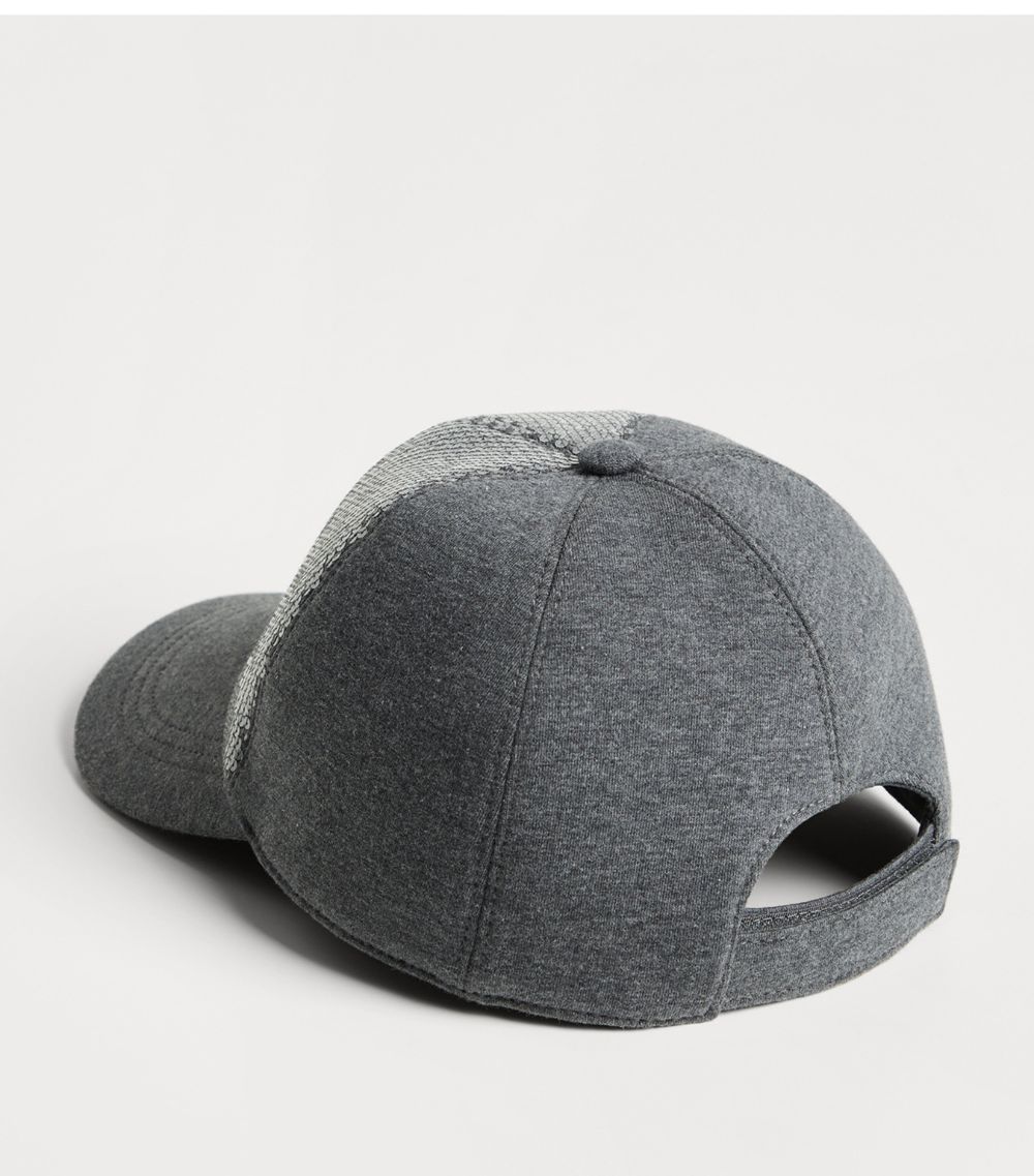 Brunello Cucinelli Kids Brunello Cucinelli Kids Sequinned Baseball Cap