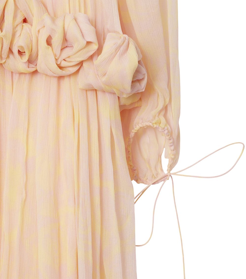 Burberry Burberry X Harrods Exclusive Silk Rose Appliqué Gown