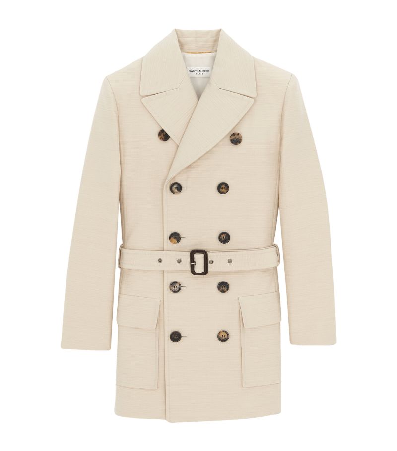 Saint Laurent Saint Laurent Wool-Blend Overcoat