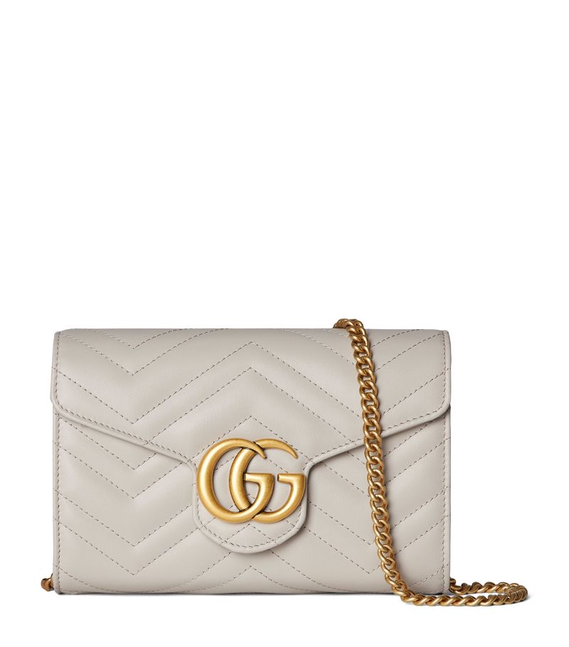 Gucci Gucci Leather Gg Marmont Wallet With Chain