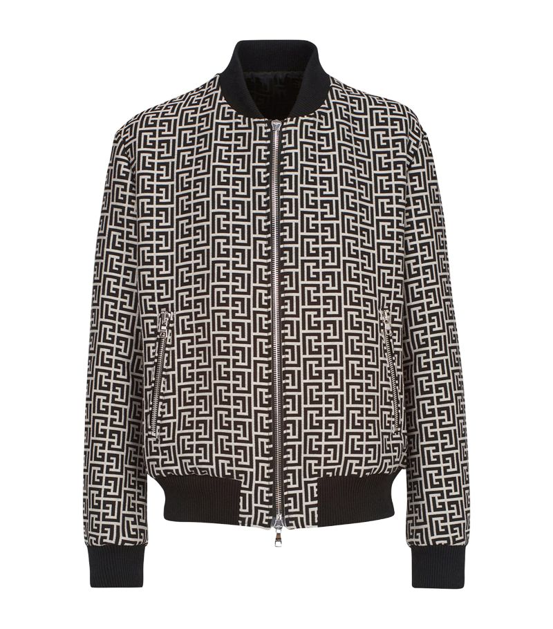 Balmain Balmain Reversible Monogram Bomber Jacket