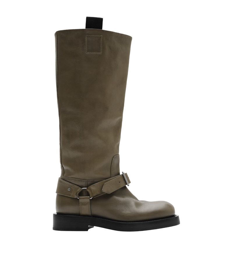 Burberry Burberry Leather Saddle Knee-High Boots