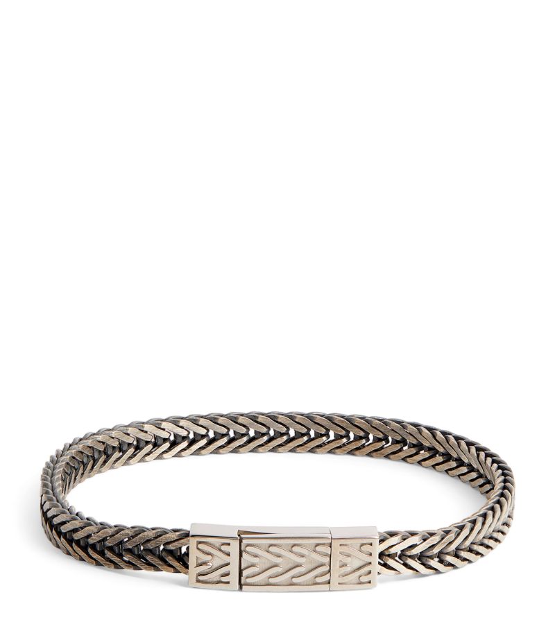 Tateossian Tateossian Sterling Silver Herringbone Chain Bracelet