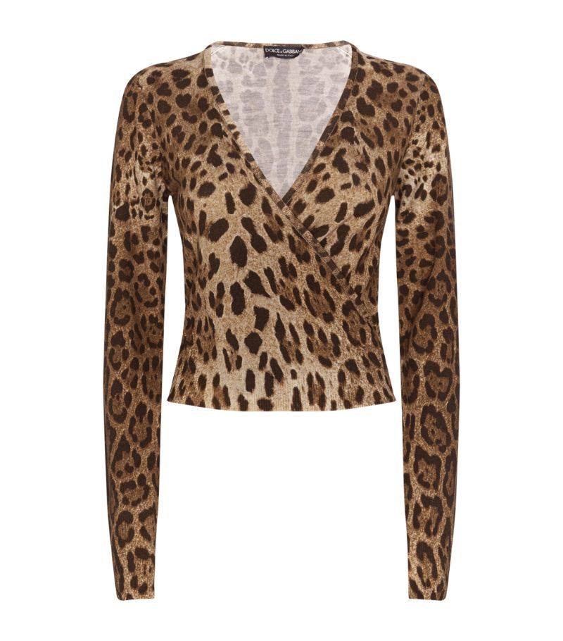 Dolce & Gabbana Dolce & Gabbana Leopard Print Wrap Top