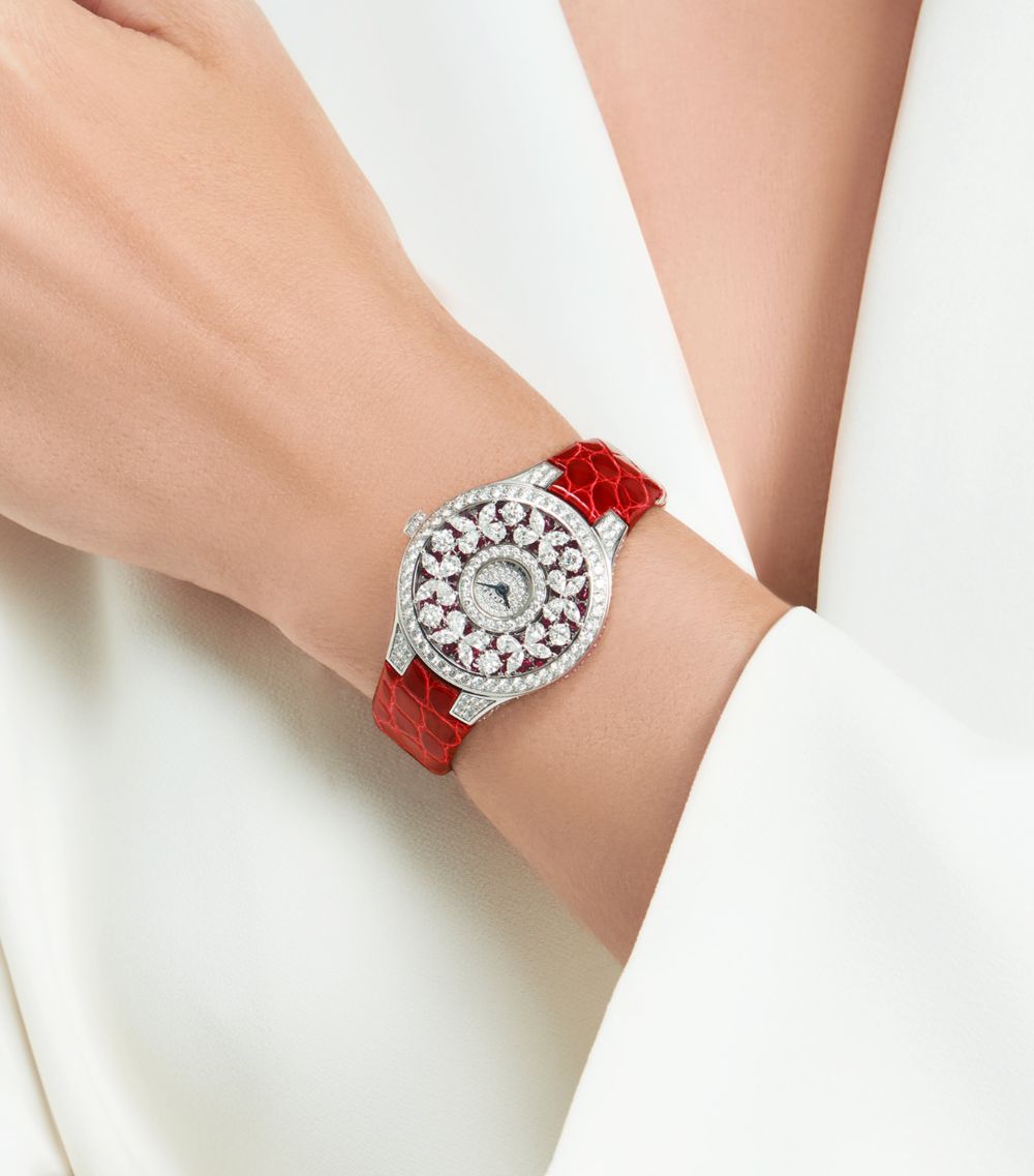 Graff Graff White Gold, Diamond And Ruby Classic Butterfly Watch 33Mm