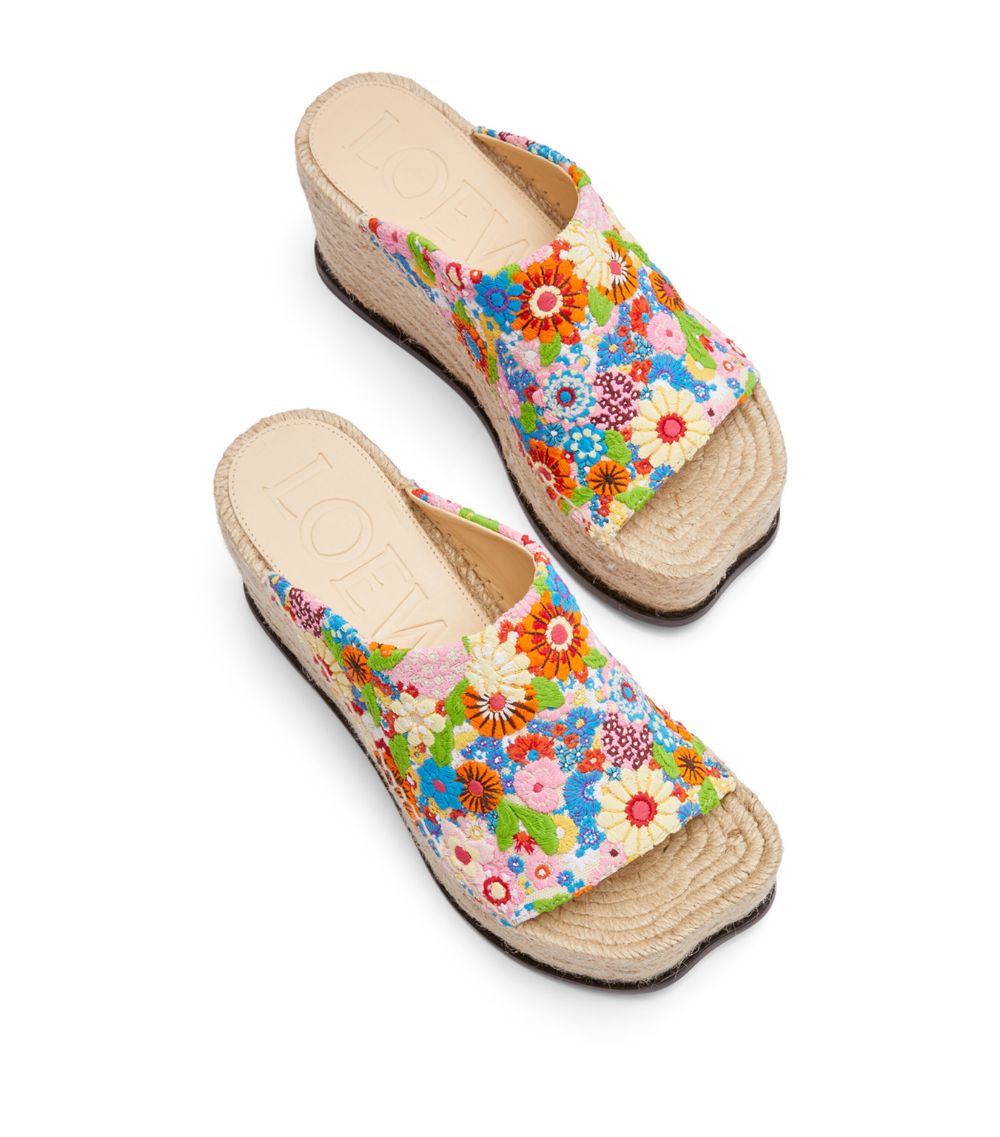 Loewe Loewe X Paula'S Ibiza Embroidered Petal Mules 80