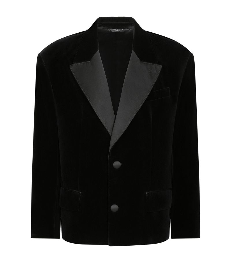 Dolce & Gabbana Dolce & Gabbana Velvet Oversized Cropped Blazer