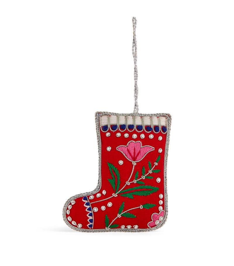 Tinker Tailor Tinker Tailor Embroidered Stocking Tree Decoration