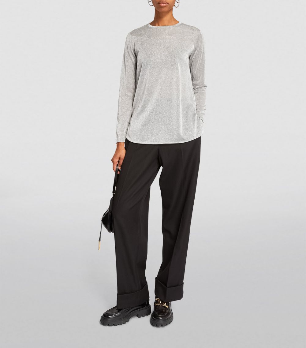 Max Mara Leisure Max Mara Leisure Metallic Semi-Sheer Etra Top