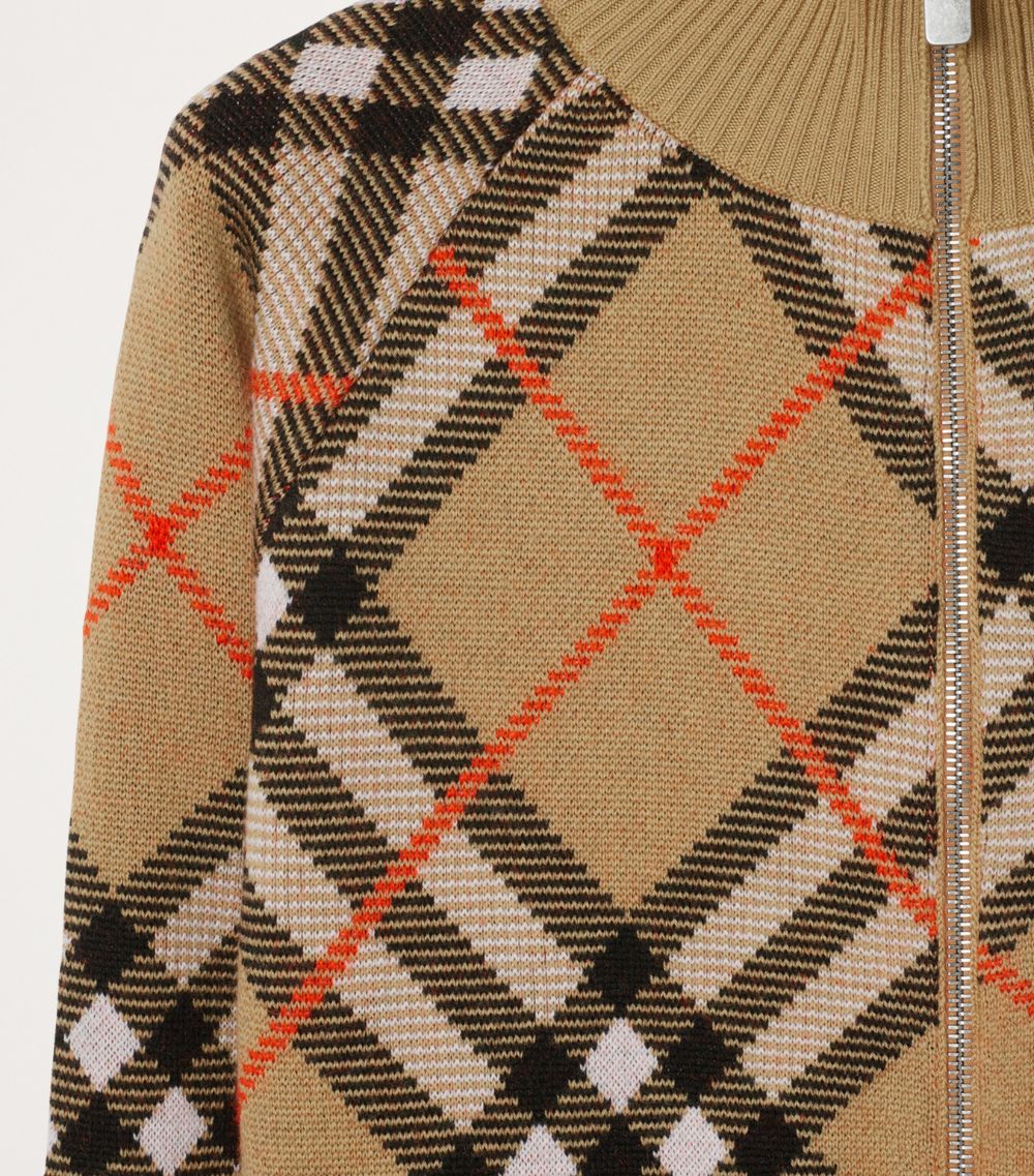 Burberry Burberry Wool-Blend Check Bomber Jacket