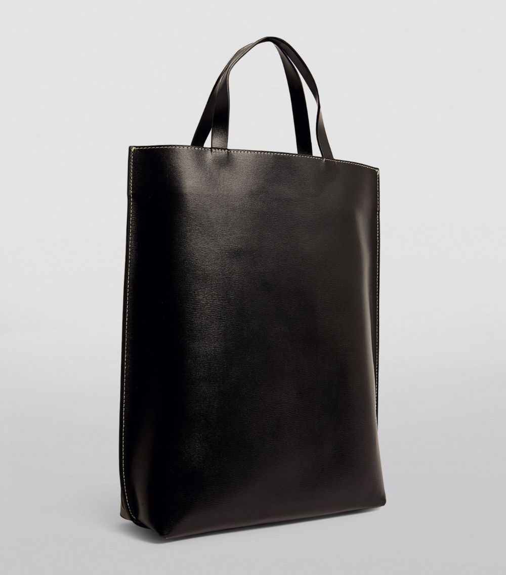 Ganni Ganni Leather Banner Tote Bag