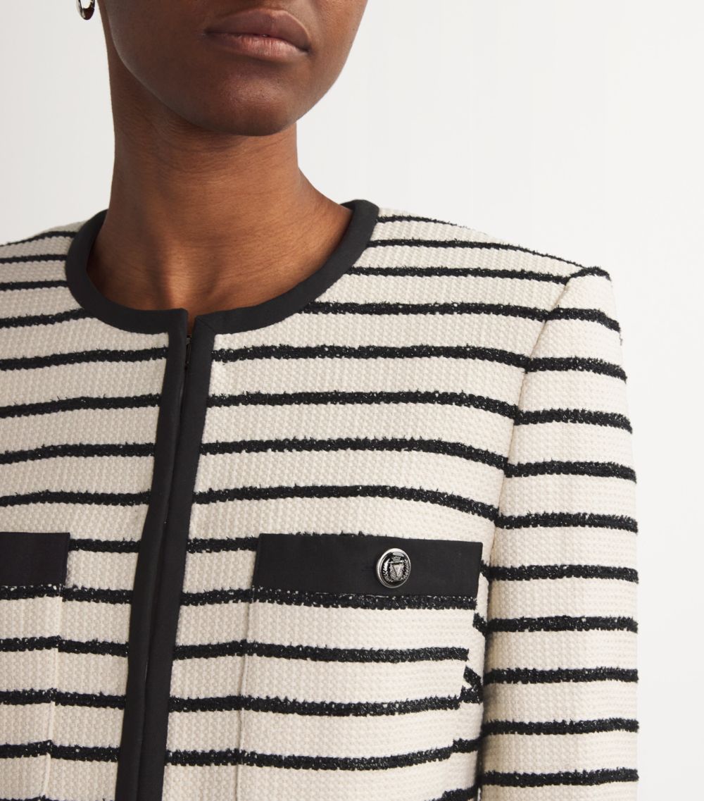 Veronica Beard Veronica Beard Striped-Knit Foster Dickey Jacket