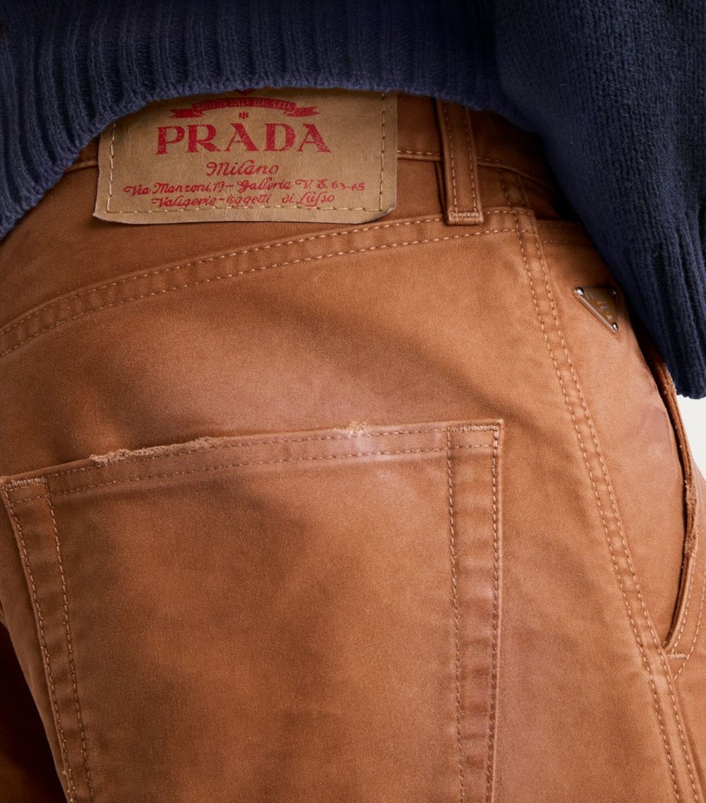 Prada Prada Moleskin Casual Trousers