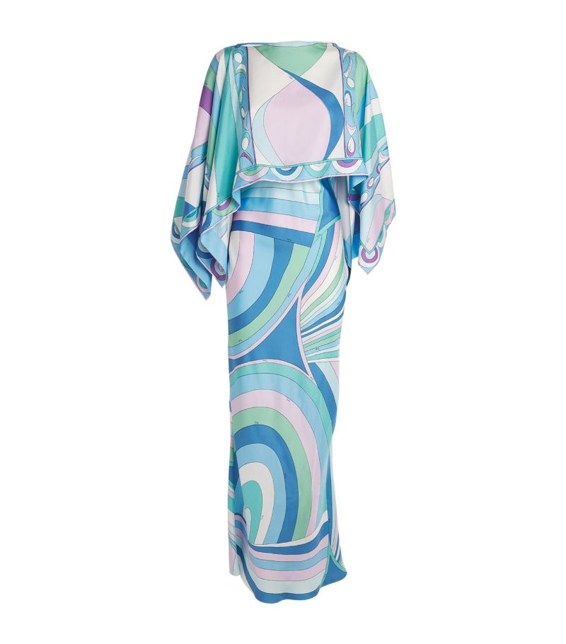 Emilio Pucci Pucci Silk 2-Piece Cape Dress