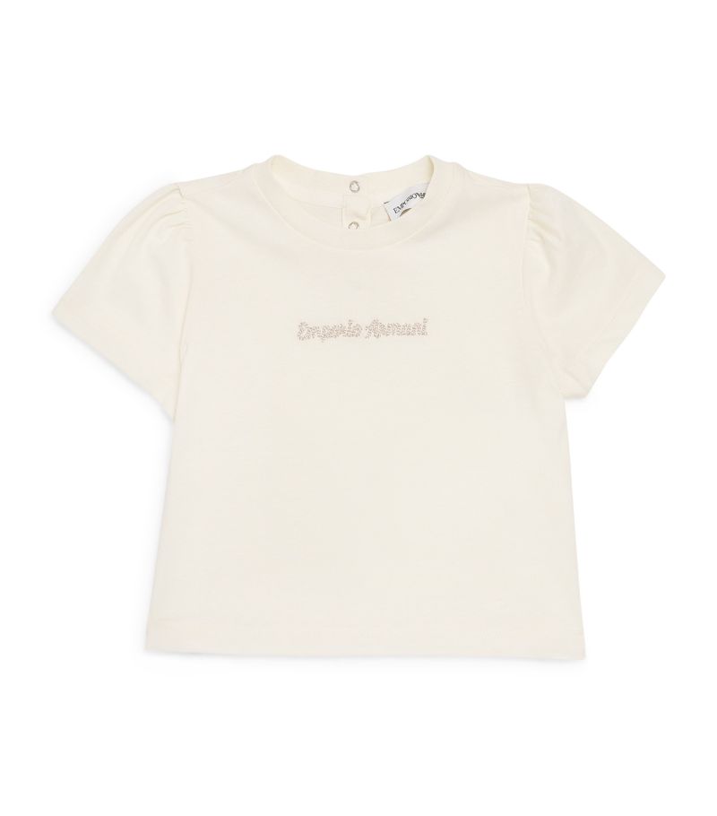 Emporio Armani Kids Emporio Armani Kids Cotton Embroidered Logo T-Shirt (9-36 Months)