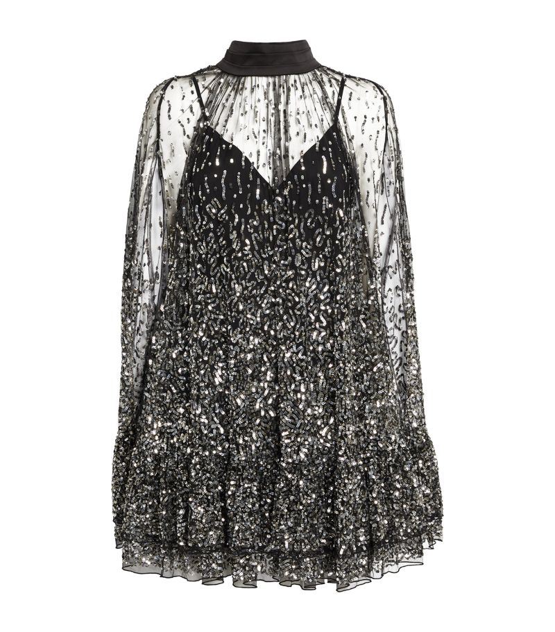 Alice + Olivia alice + olivia Embellished-Cape Zenon Mini Dress