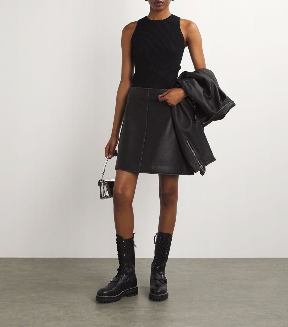 Weekend Max Mara Weekend Max Mara Leather Mini Skirt