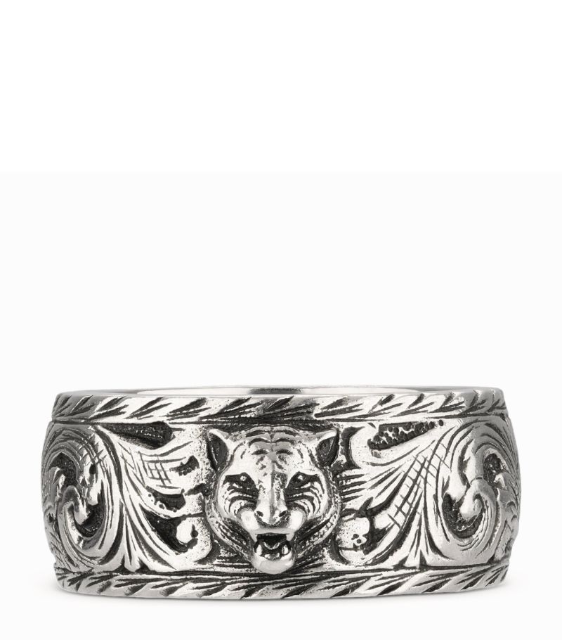 Gucci Gucci Silver Ring With Feline Head