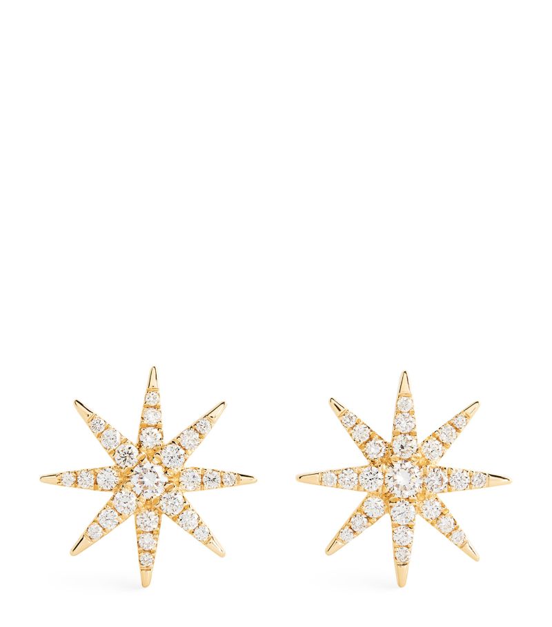 Robinson Pelham Robinson Pelham Yellow Gold And Diamond Tsar Star Earrings