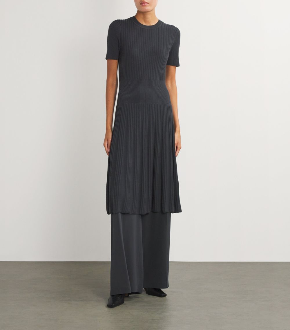 Joseph Joseph Merino Wool Pleated Dress