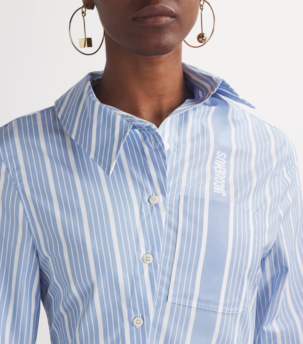 Jacquemus Jacquemus Asymmetric Striped Logo Shirt