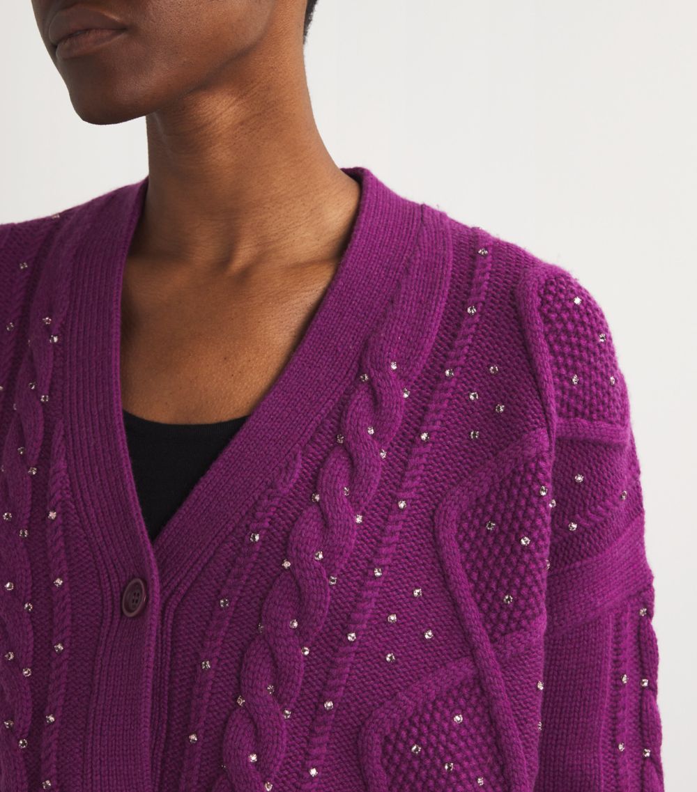 Max Mara Max Mara Wool-Cashmere Embellished Cardigan