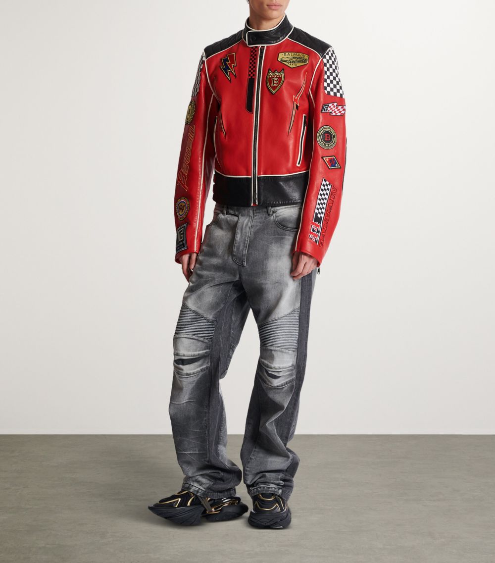 Balmain Balmain Leather Motorcycle Jacket