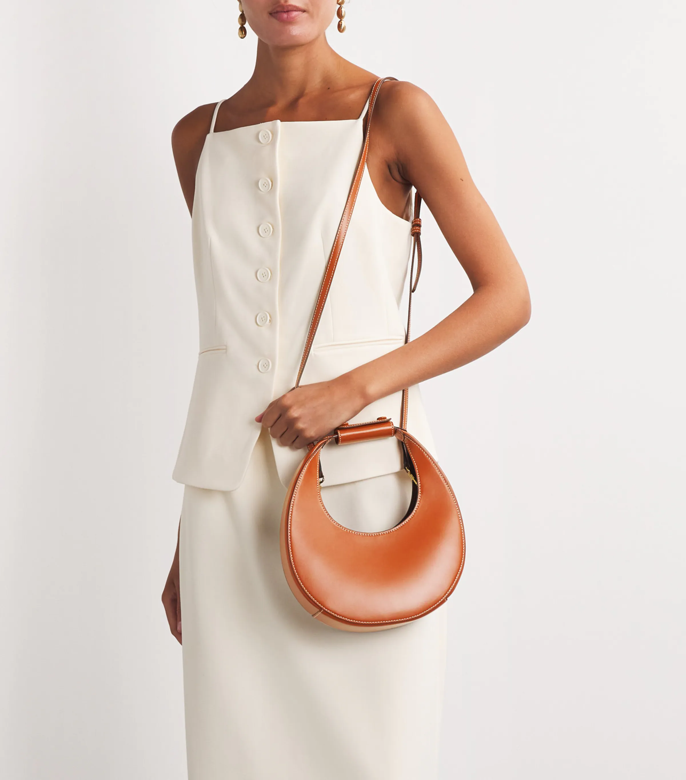 Staud Staud Mini Moon Top-Handle Bag