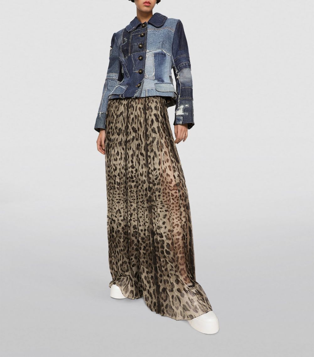 Dolce & Gabbana Dolce & Gabbana Leopard-Print Chiffon Culottes