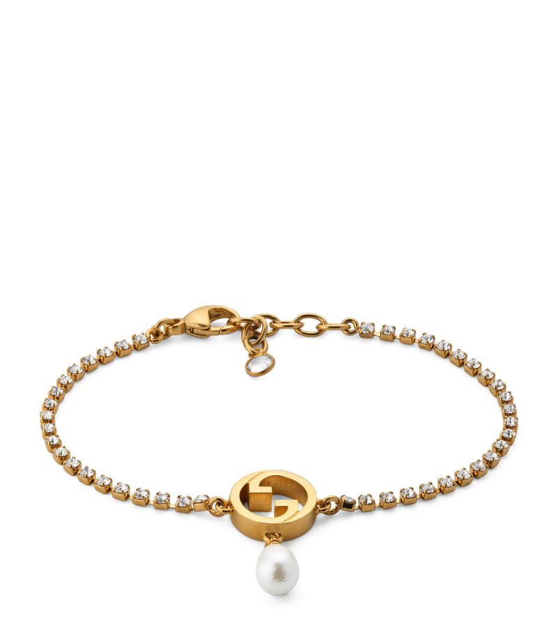 Gucci Gucci Crystal And Pearl-Embellished Blondie Bracelet