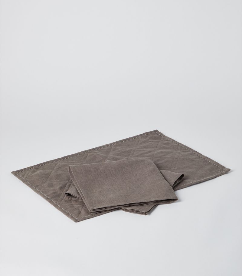 Brunello Cucinelli Brunello Cucinelli Linen Placemat And Napkins Set