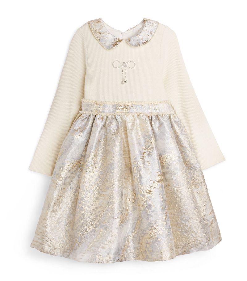 Patachou Patachou Jacquard Metallic Dress (3-12 Years)