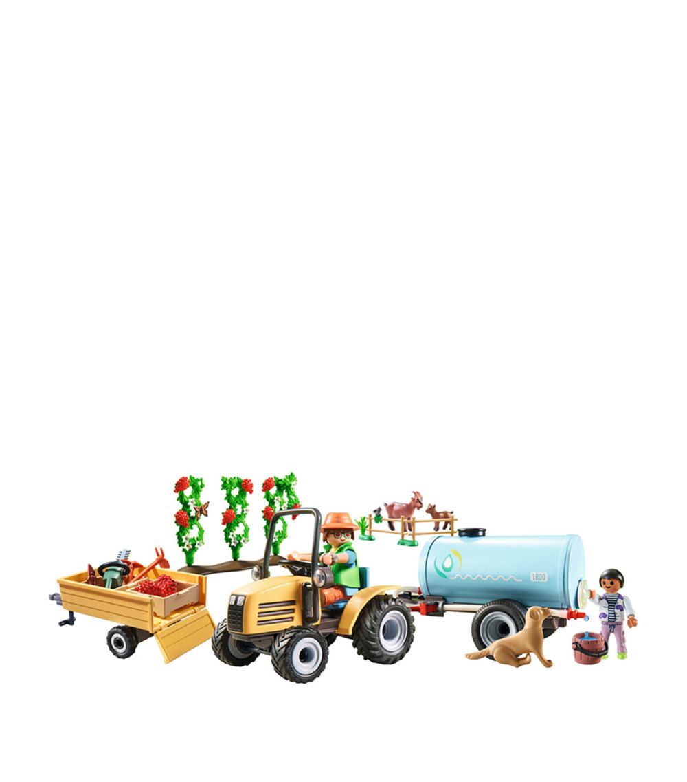 Playmobil Playmobil Tractor With Trailer And Water Tank Set