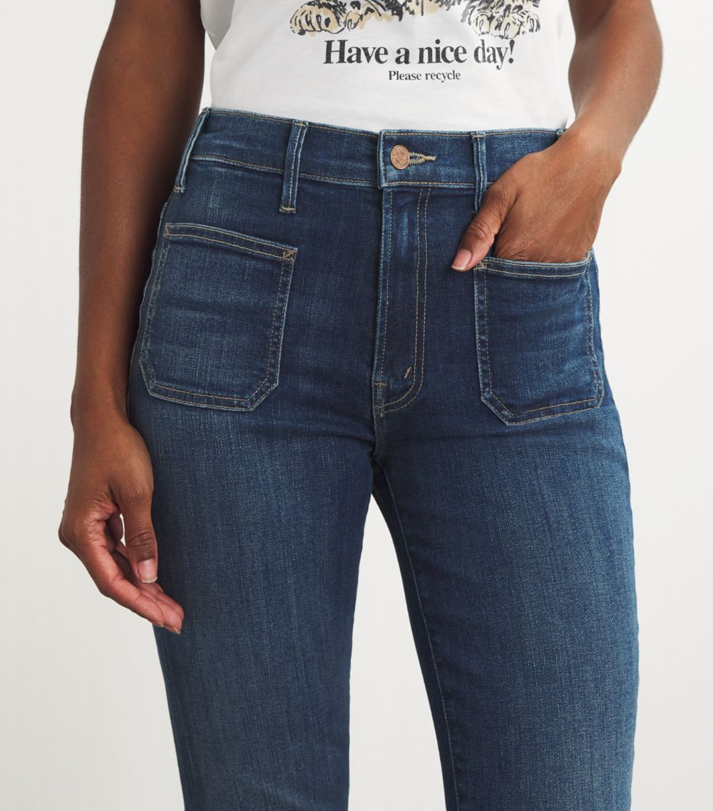 Mother Mother Patch-Pocket Insider Flood Jeans