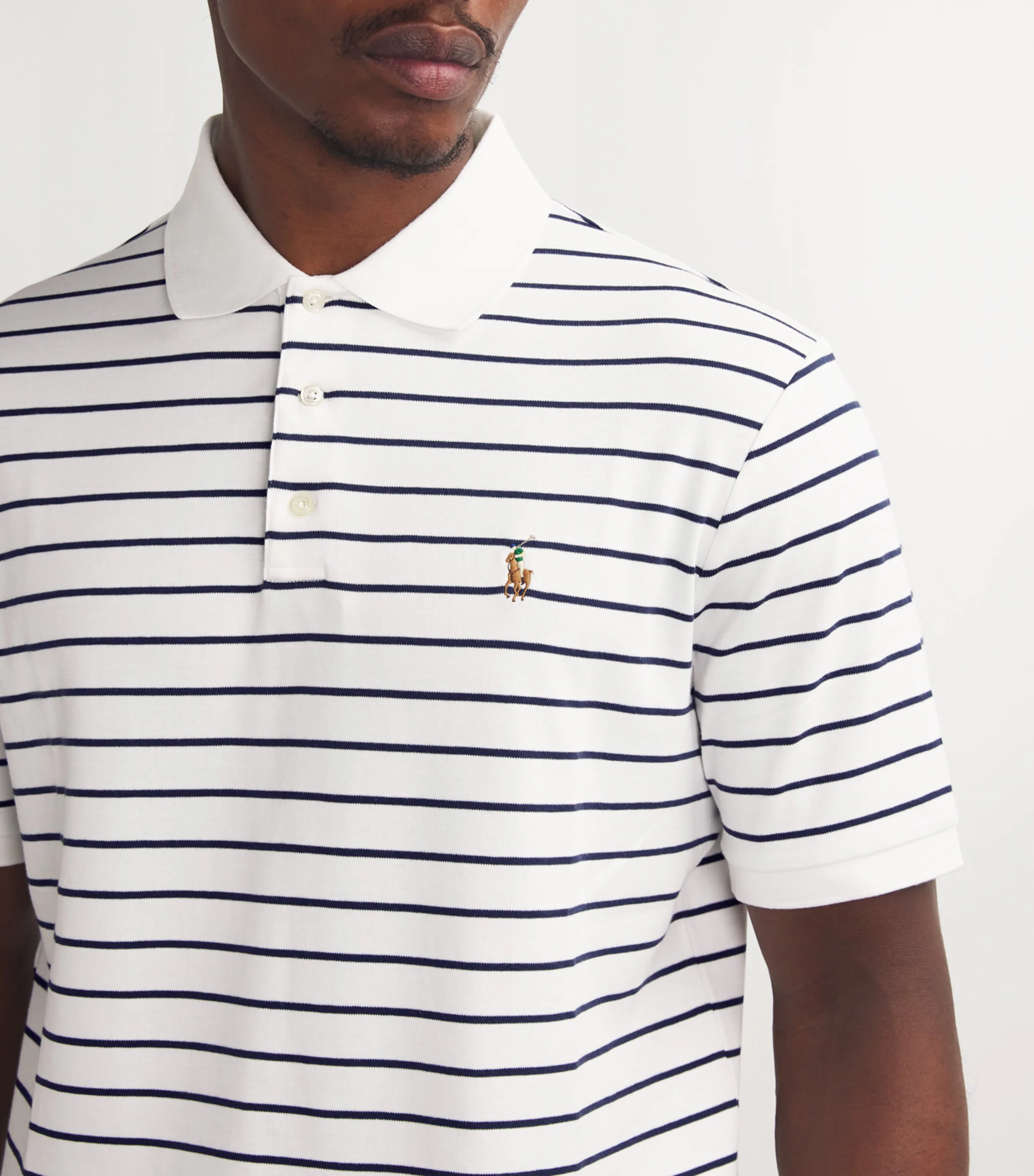 Polo Ralph Lauren Polo Ralph Lauren Pima Cotton Striped Polo Shirt