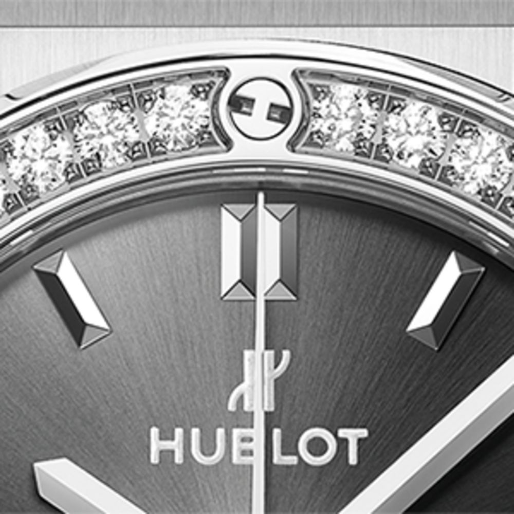 Hublot Hublot Titanium And Diamond Classic Fusion Racing Grey Watch 38Mm