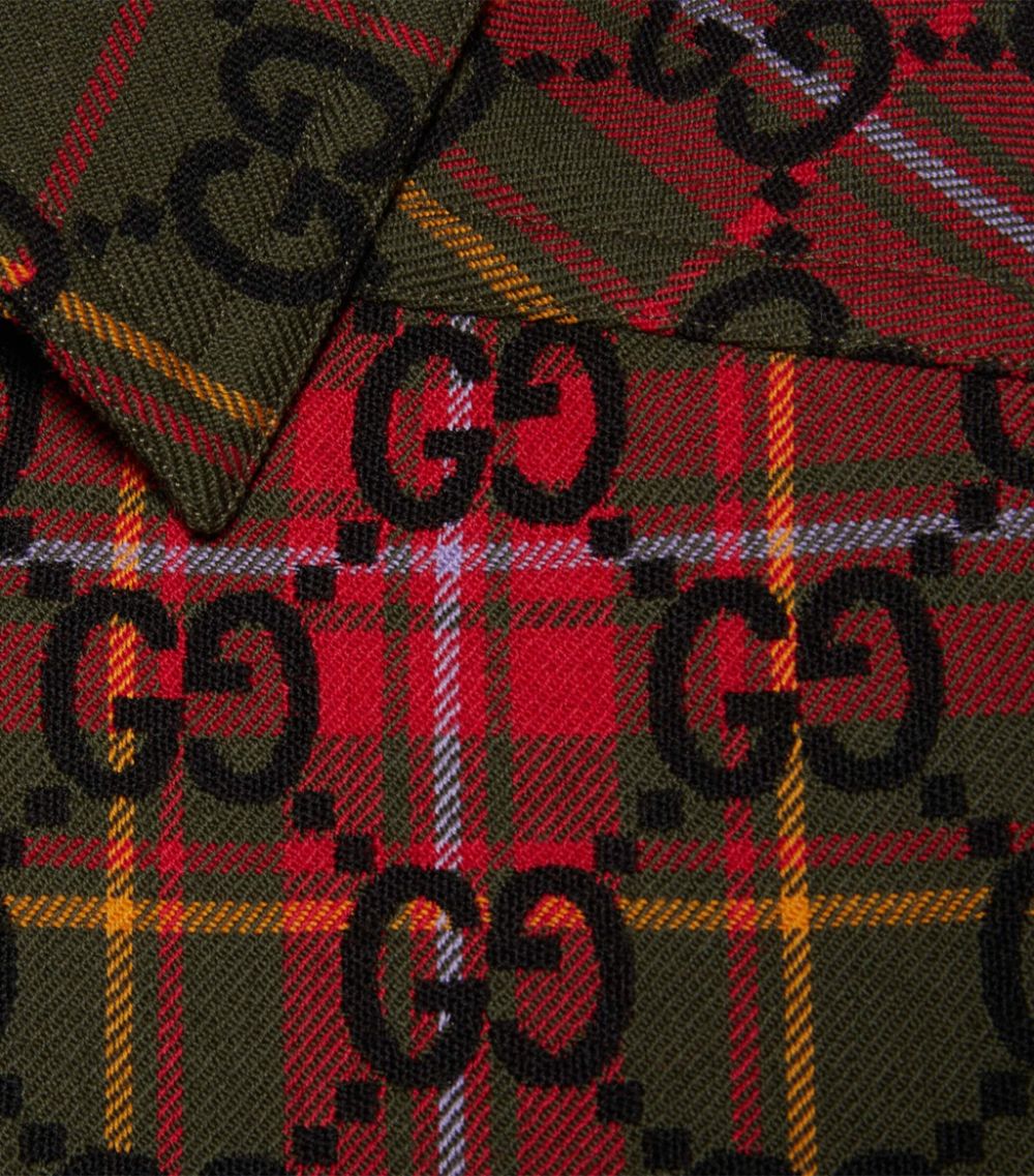 Gucci Gucci Wool-Silk Tartan Shirt