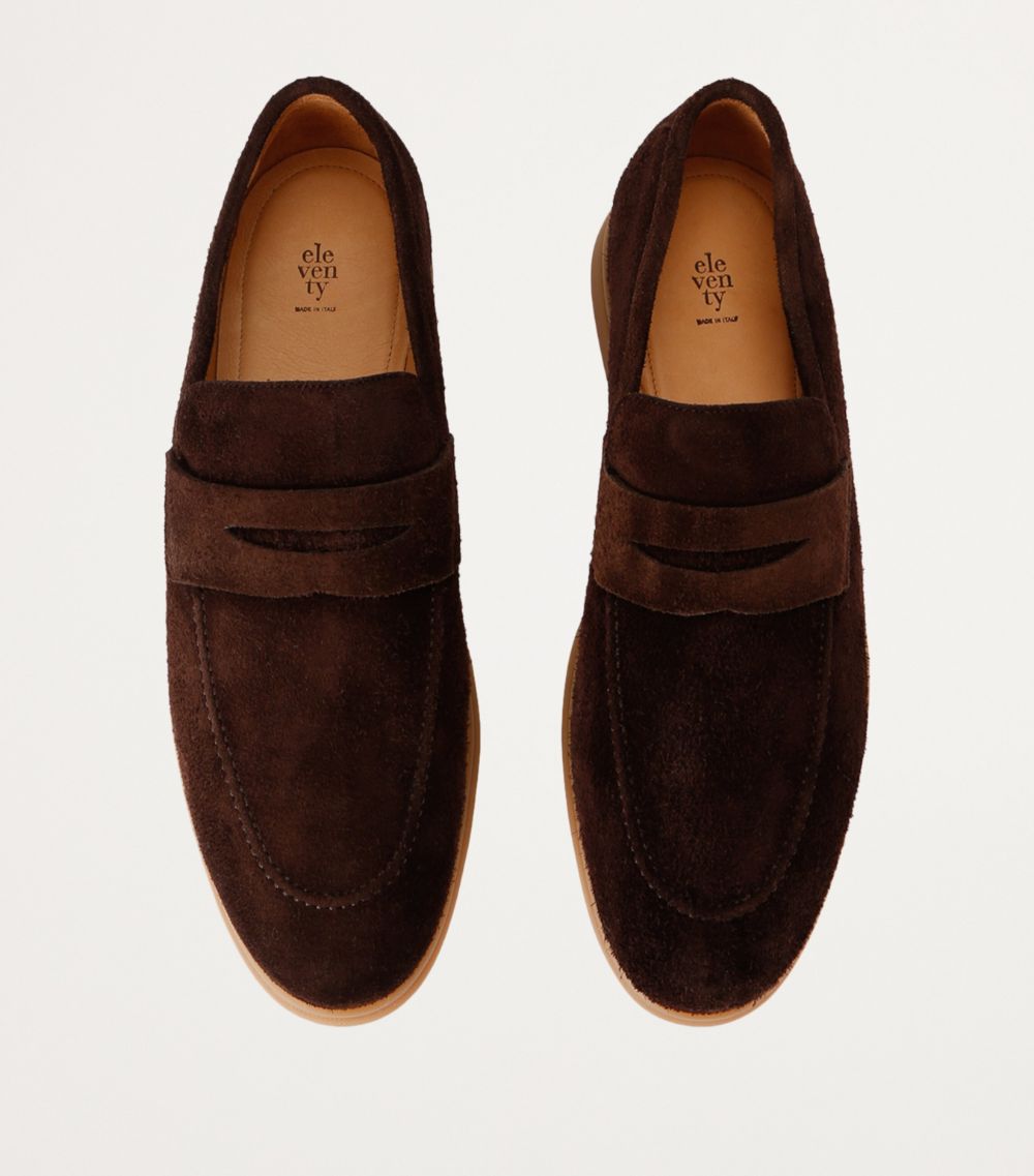 Eleventy Eleventy Suede Penny Loafers