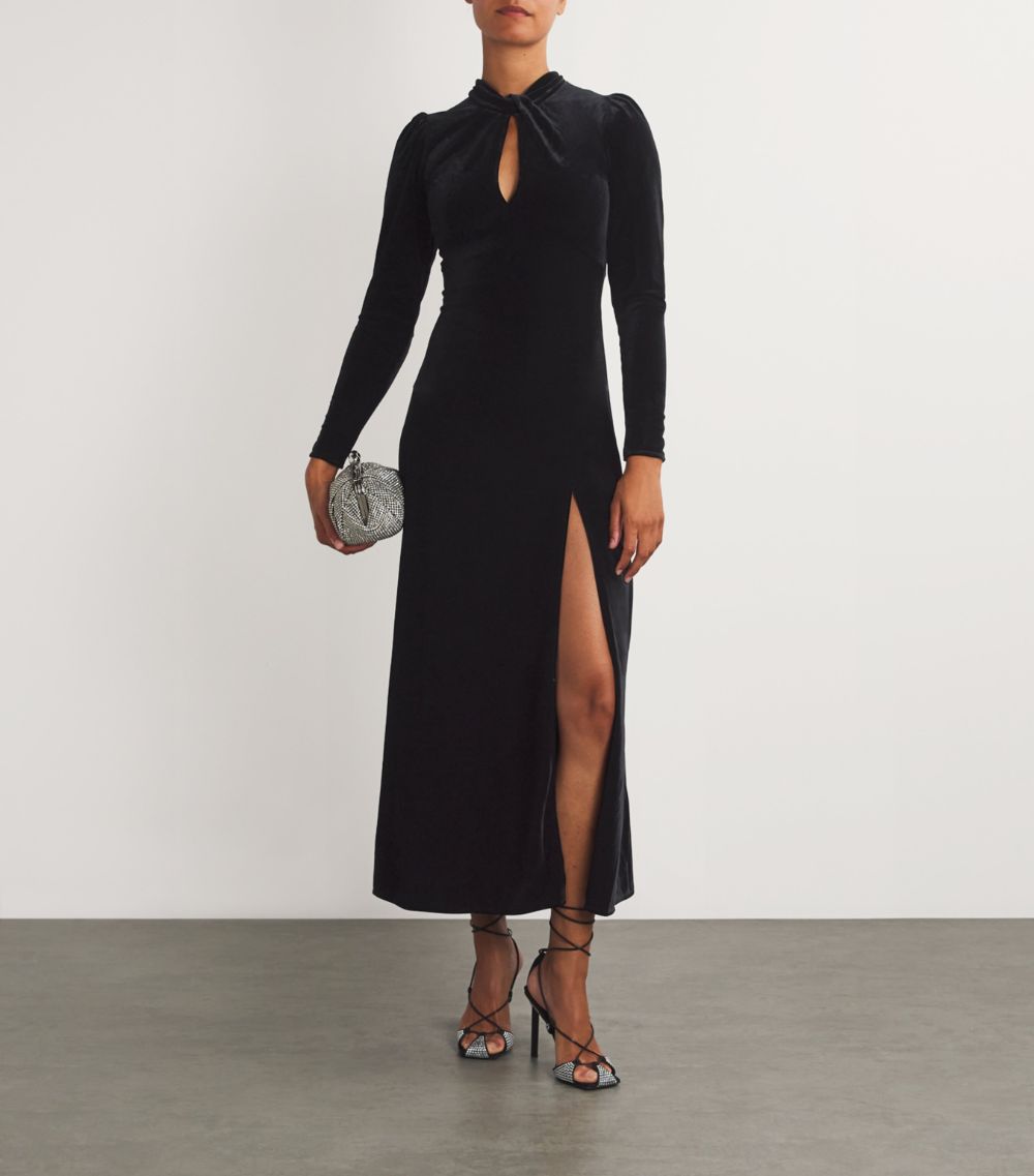 Ganni Ganni Velvet Jersey Maxi Dress