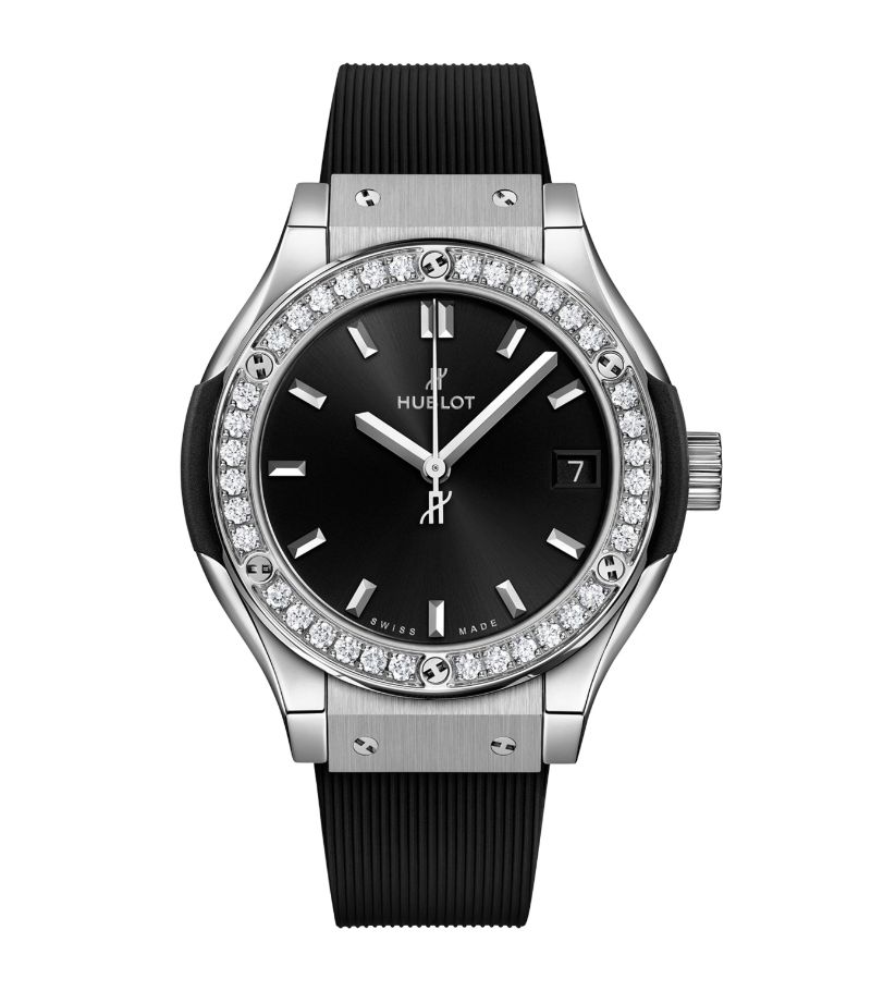 Hublot Hublot Titanium And Diamond Classic Fusion Watch 33Mm