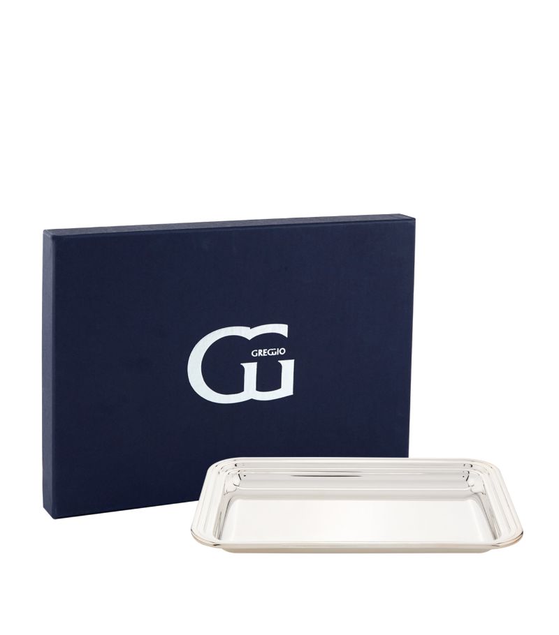 Greggio Greggio Silver Plated Georgian Rectangular Tray (20Cm X 14Cm)